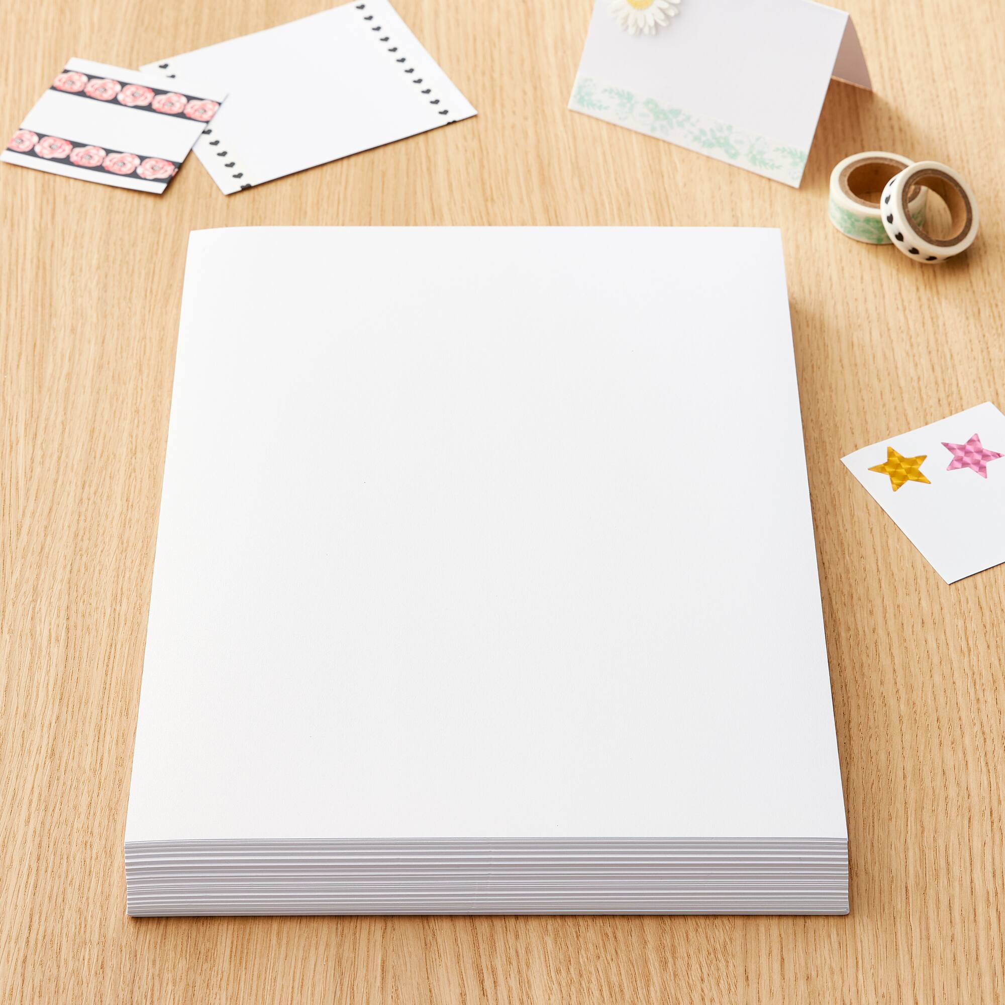 White Gold 8.5" x 11" Shimmer Cardstock Paper by Recollections™, 100 Sheets